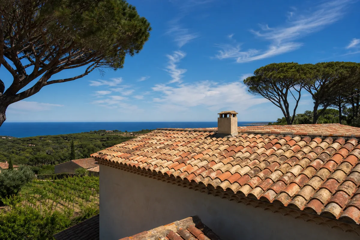 Couvreur à Saint-Tropez : toiture des villas de la presqu'île